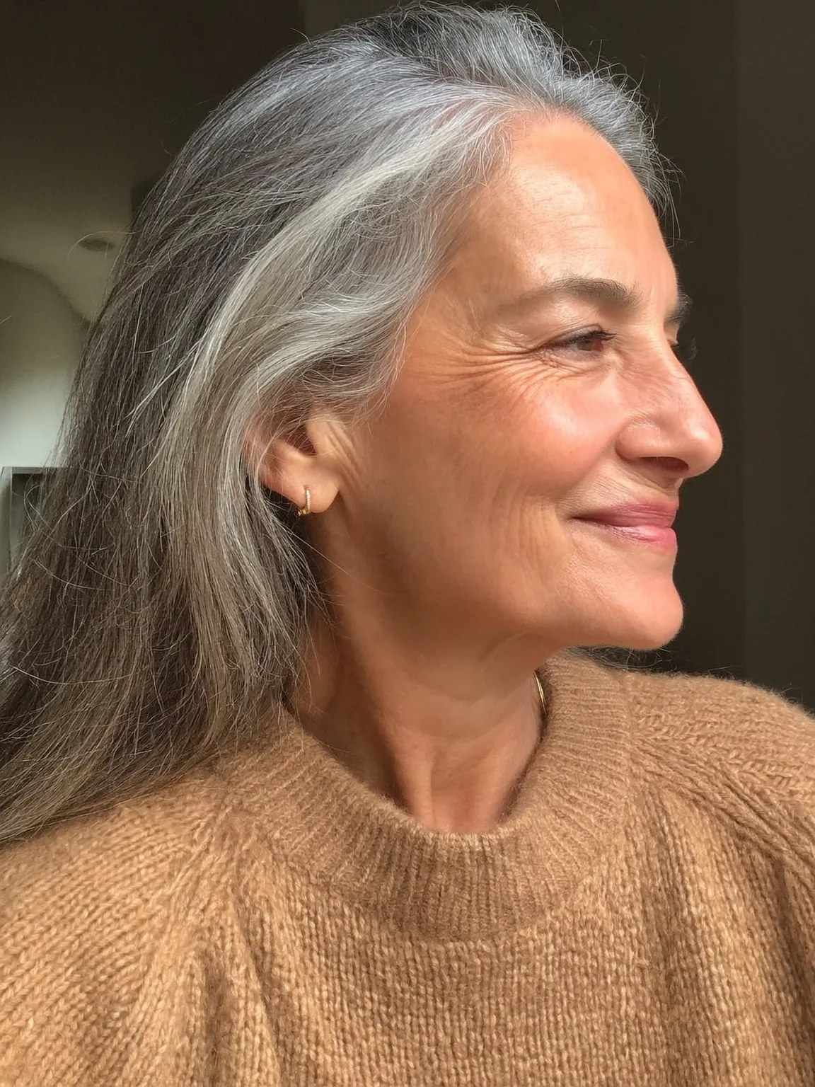 Straight Silver Frost with Natural Grey Layers